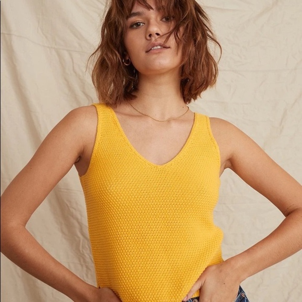 Marine Layer Yellow Knit Tank